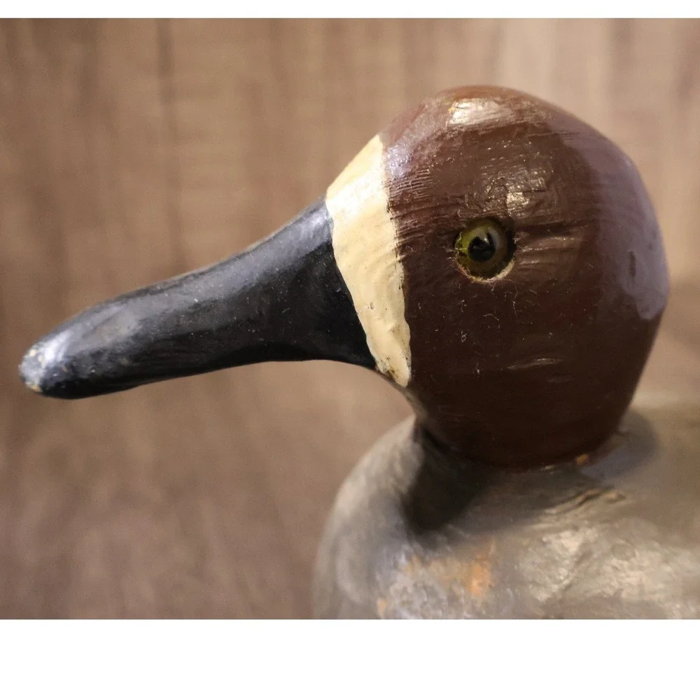 Vintage Duck Decoy Hand Carved Folk Art Lake Cabin Primitive Decor Hunting